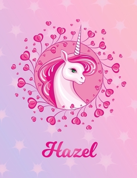 Paperback Hazel: Unicorn Sheet Music Note Manuscript Notebook Paper - Magical Horse Personalized Letter C Initial Custom First Name Cov Book
