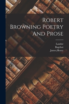 Paperback Robert Browning Poetry And Prose Book