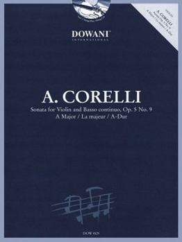 Paperback Corelli: Sonata, Op. 5, No 9 in a Major: For Violin & Basso Continuo [With CD (Audio)] Book