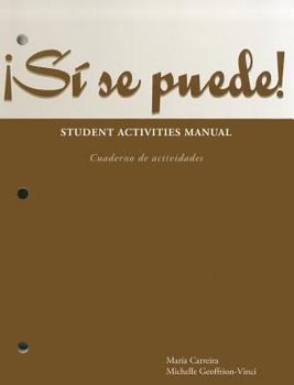 Paperback Si Se Puede!: Student Activities Manual [Spanish] Book