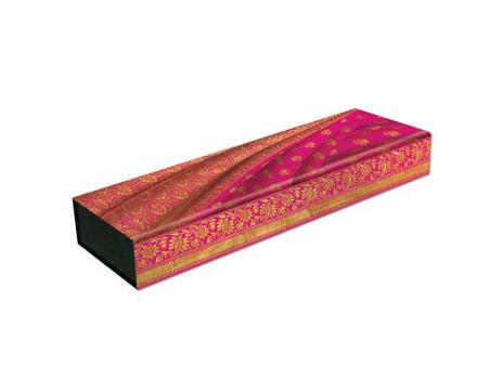 Misc. Supplies Paperblanks Gulabi Varanasi Silks and Saris Pencil Case Wrap Closure Book