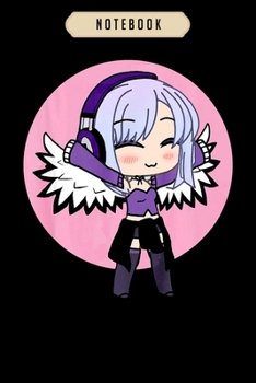 Notebook: Cute chibi style kawaii anime girl with wings  Notebook|6x9(100 pages)Blank Lined Journal For kids, ramen, anime, manga lovers, student, ... girls, boys, men, birthday gifts|Anime gifts