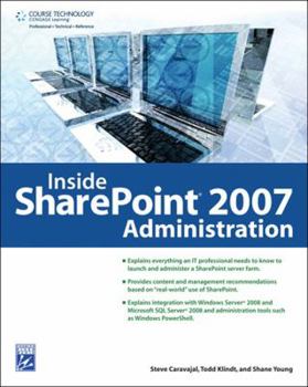 Paperback Inside SharePoint 2007 Administration [With CDROM] Book
