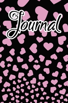Paperback Journal: Light Orchid Pink Falling Hearts Journal for women to write in Book