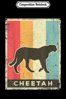 Composition Notebook: Cheetah Lover Vintage Retro Poster Animal  Journal/Notebook Blank Lined Ruled 6x9 100 Pages