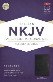 Bonded Leather Large Print Personal Size Reference Bible-NKJV [Large Print] Book