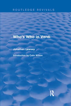 Paperback Who's Who in Verdi Book