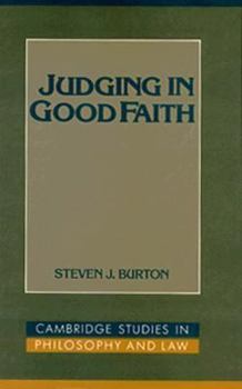 Hardcover Judging in Good Faith Book