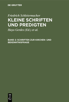 Hardcover Schriften Zur Kirchen- Und Bekenntnisfrage [German] Book
