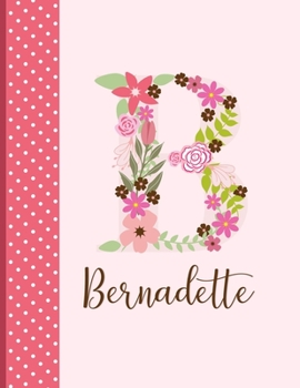 Paperback Bernadette: Monogrammed Personalized Lined Journal with Inspirational Quotes Book