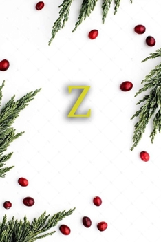 Z: Cute Initial Monogram Letter Z  College Ruled Notebook. Nifty Girly Personalized Name Medium Lined Journal & Diary for Writing & Notes for Girls and Women - Gold Metallic Floral For Christmas