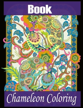 Paperback Book Chameleon Coloring: 50 Chameleon Stress-relief Coloring Book For Adult Book