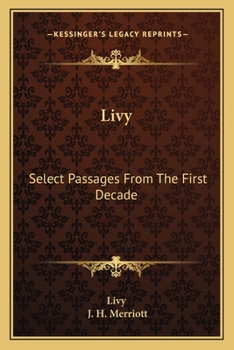 Paperback Livy: Select Passages from the First Decade Book