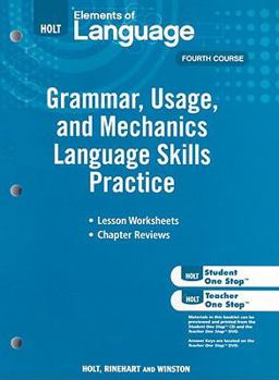 Paperback Elements of Language, Grade 10 Grammar, Usage, and Mechanics Language Skills Practice: Holt Elements of Language Fourth Course (Eolang 2009) Book