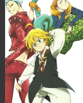 Notebook: Anime Seven Deadly Sins Soft Glossy Cover Graph Paper Pages Book 7.5 x 9.25 Inches 110 Pages