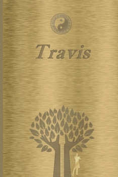 Paperback Travis: Personalized Name Journal/Notebook for Men - Masculine Metal-look Cover with Lined Writing Pages Book