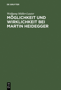 Hardcover Möglichkeit Und Wirklichkeit Bei Martin Heidegger [German] Book