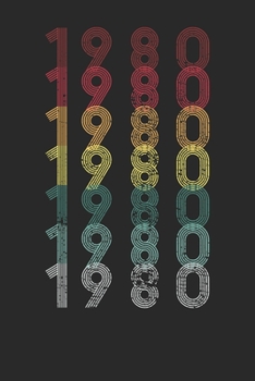 Paperback Notebook: 1980 Dot Grid 6x9 120 Pages Book