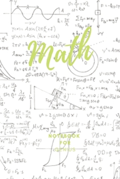 Math  Notebook for Genius: 0.5 inch Grid paper - Square Graph paper / Graph paper Composition Notebook / Journal - Pure Mathematics - Applied ... Students|6 x 9 paper 120 Pages | Lime Color