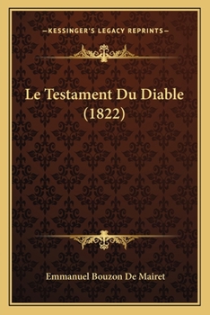 Paperback Le Testament Du Diable (1822) [French] Book