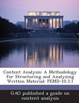 Paperback Content Analysis: A Methodology for Structuring and Analyzing Written Material: PEMD-10.3.1 Book