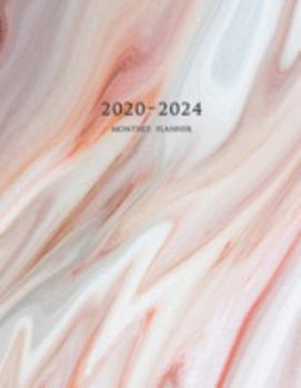 Paperback 2020-2024 Monthly Planner: Large Five Year Planner with Marble Cover (Volume 5) Book