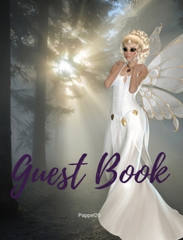 Hardcover Guest Book - White Fairy Themed for any occasions Book