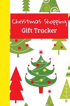 Paperback Christmas Shopping Gift Tracker: Christmas Trees Design Book