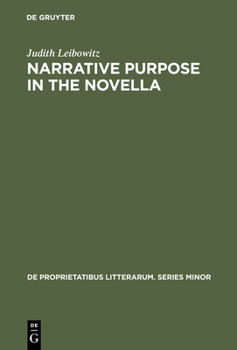 Hardcover Narrative Purpose in the Novella Book