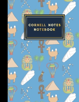 Paperback Cornell Notes Notebook: Cornell Note Taking Pages, Cornell Notes Template, Note Taking Workbook, Cute Ancient Egypt Pyramids Cover, 8.5" x 11" Book