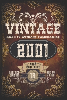 Vintage Notebook: 18th Birthday Gifts For Him. Blank Lined Paperback Journal. Original And Funny Present For Any 18 Year Old Men.