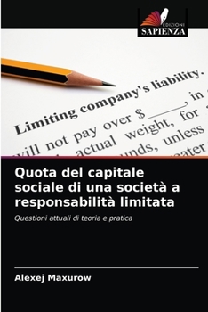 Paperback Quota del capitale sociale di una società a responsabilità limitata [Italian] Book