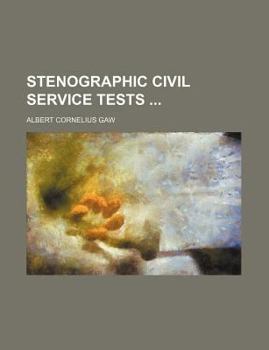 Paperback Stenographic civil service tests Book