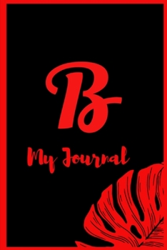 Paperback Red and Black Journal with B initial Book