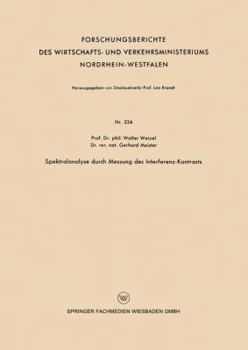 Paperback Spektralanalyse Durch Messung Des Interferenz-Kontrasts [German] Book
