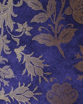 Paperback Blue Floral Velvet Composition Notebook - Large Unruled Notebook - 8x10 Blank Notebook (Softcover Journal / Notebook / Sketchbook / Diary) Book