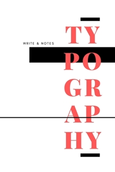 Paperback write & notes typography: minimalism notebook lined Book