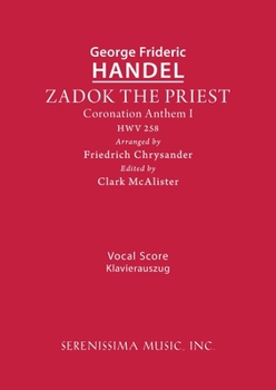 Paperback Zadok the Priest, HWV 258: Vocal score Book