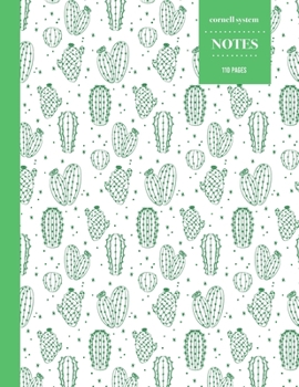 Paperback Cornell System Notes 110 Pages: Cactus Notebook for Professionals and Students, Teachers and Writers - Succulent Llama Pattern Book