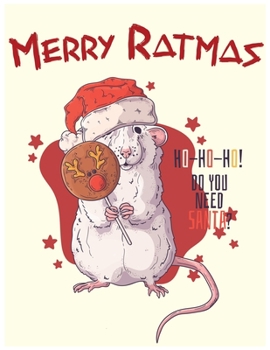 Merry Ratmas: Beautiful Christmas Journal Gift Item with Beautiful Interior Design 8.5" x11" 110 pages