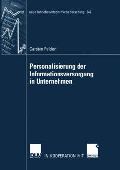 Paperback Personalisierung Der Informationsversorgung in Unternehmen [German] Book