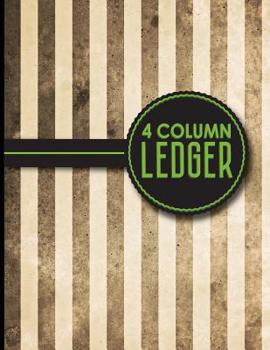 Paperback 4 Column Ledger: Account Book Ledger, Accounting Notebook Ledger, Ledger For Accounting, Vintage/Aged Cover, 8.5 x 11, 100 pages Book
