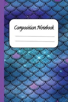 Composition Notebook: Delightful Purple Mermaid Scales Composition Notebook/Journal/6x9 Medium