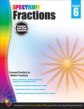 Paperback Spectrum Fractions, Grade 6 Book