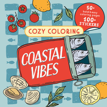 Paperback Cozy Coloring Coastal Vibes: With Stickers Book