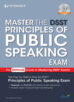 Paperback Master the DSST Principles of Public Speaking Exam Book