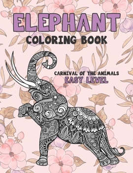 Paperback Carnival of The Animals Coloring Book - Easy Level - Elephant Book