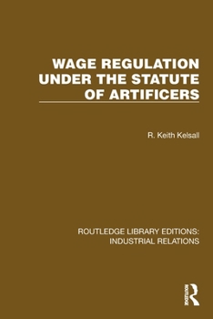 Paperback Wage Regulation Under the Statute of Artificers Book