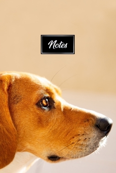 Beagle Dog Pup Puppy Doggie Notebook Bullet Journal Diary Composition Book Notepad - Bright Brown Eyes: Cute Animal Pet Owner Composition Book with 100 Unruled Plain Blank Paper Pages in 6 x 9 Inch