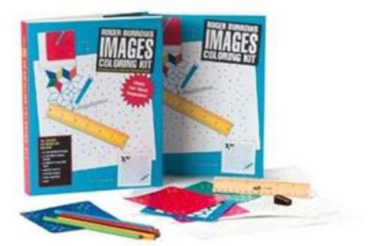 Paperback Roger Burrows Images Coloring Kit: Everything You Need to Make Your Own Images Designs! [With Paper, Ruler and Pencil SharpenerWith Color PencilsWith Book